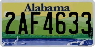 AL license plate 2AF4633