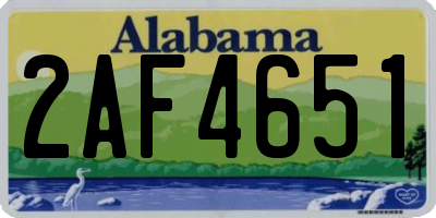 AL license plate 2AF4651