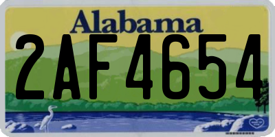 AL license plate 2AF4654
