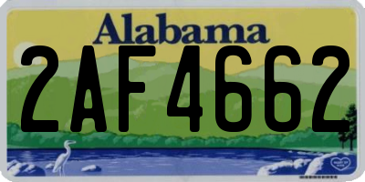 AL license plate 2AF4662