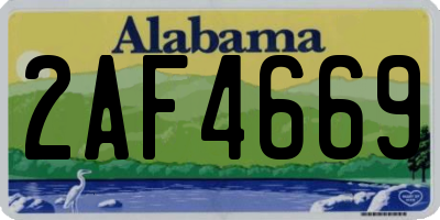 AL license plate 2AF4669