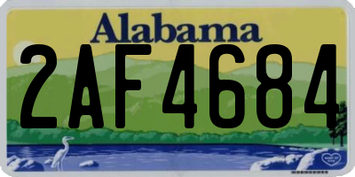 AL license plate 2AF4684