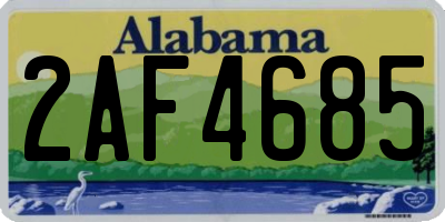 AL license plate 2AF4685