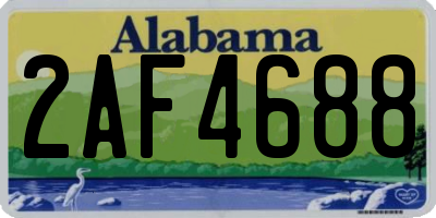AL license plate 2AF4688