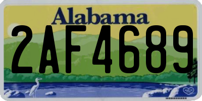 AL license plate 2AF4689