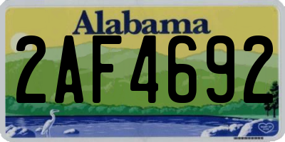 AL license plate 2AF4692