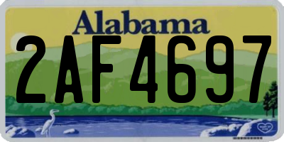 AL license plate 2AF4697