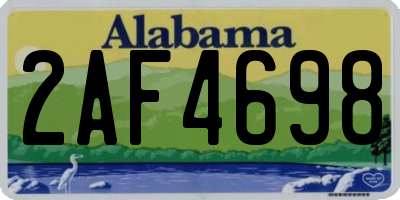 AL license plate 2AF4698