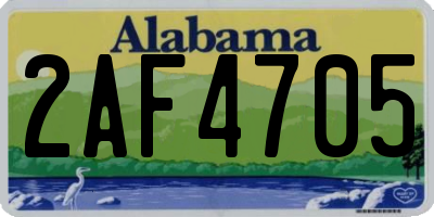 AL license plate 2AF4705