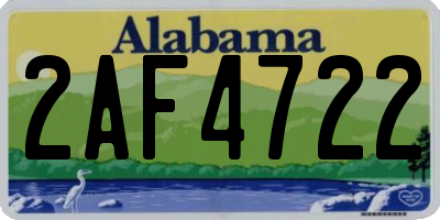 AL license plate 2AF4722