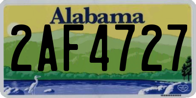 AL license plate 2AF4727