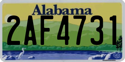 AL license plate 2AF4731