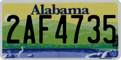 AL license plate 2AF4735