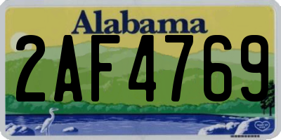 AL license plate 2AF4769