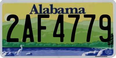 AL license plate 2AF4779