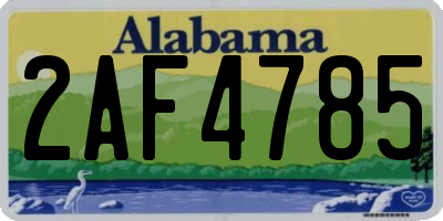 AL license plate 2AF4785