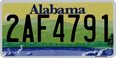 AL license plate 2AF4791