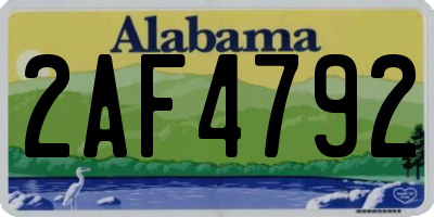 AL license plate 2AF4792