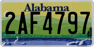 AL license plate 2AF4797