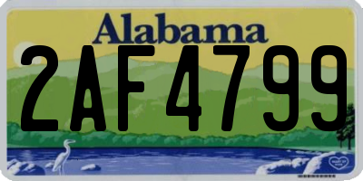 AL license plate 2AF4799
