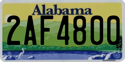 AL license plate 2AF4800