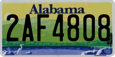 AL license plate 2AF4808
