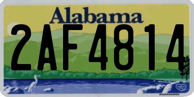 AL license plate 2AF4814