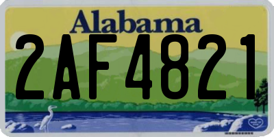 AL license plate 2AF4821