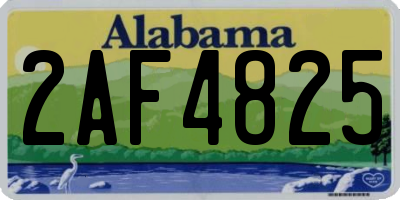 AL license plate 2AF4825