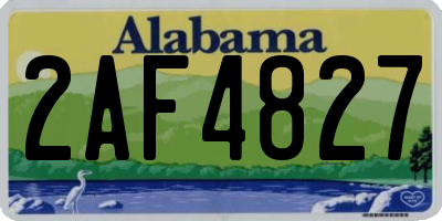AL license plate 2AF4827