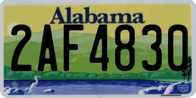 AL license plate 2AF4830