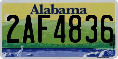 AL license plate 2AF4836