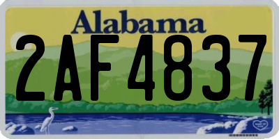 AL license plate 2AF4837