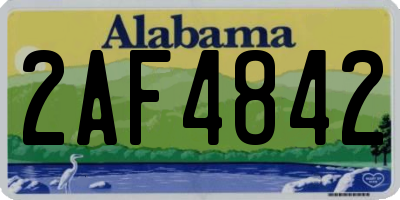 AL license plate 2AF4842