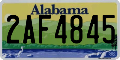 AL license plate 2AF4845