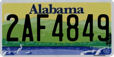 AL license plate 2AF4849