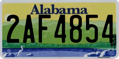 AL license plate 2AF4854