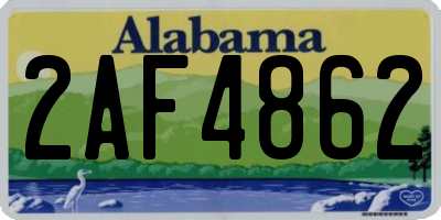 AL license plate 2AF4862