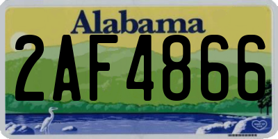AL license plate 2AF4866