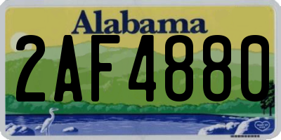 AL license plate 2AF4880