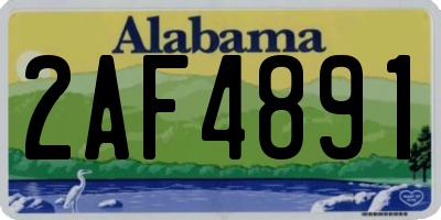 AL license plate 2AF4891
