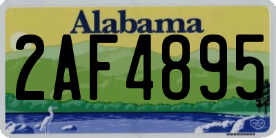 AL license plate 2AF4895