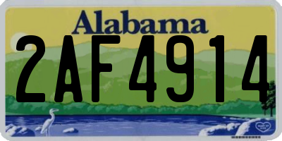 AL license plate 2AF4914