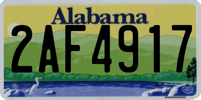 AL license plate 2AF4917