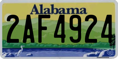 AL license plate 2AF4924