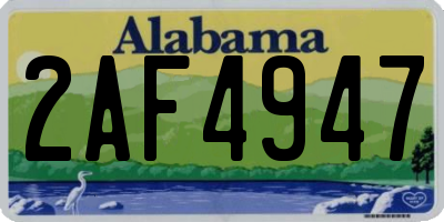 AL license plate 2AF4947