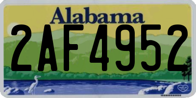 AL license plate 2AF4952