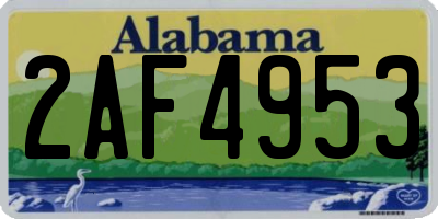 AL license plate 2AF4953