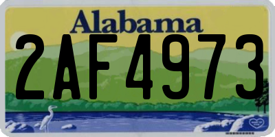 AL license plate 2AF4973
