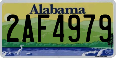 AL license plate 2AF4979